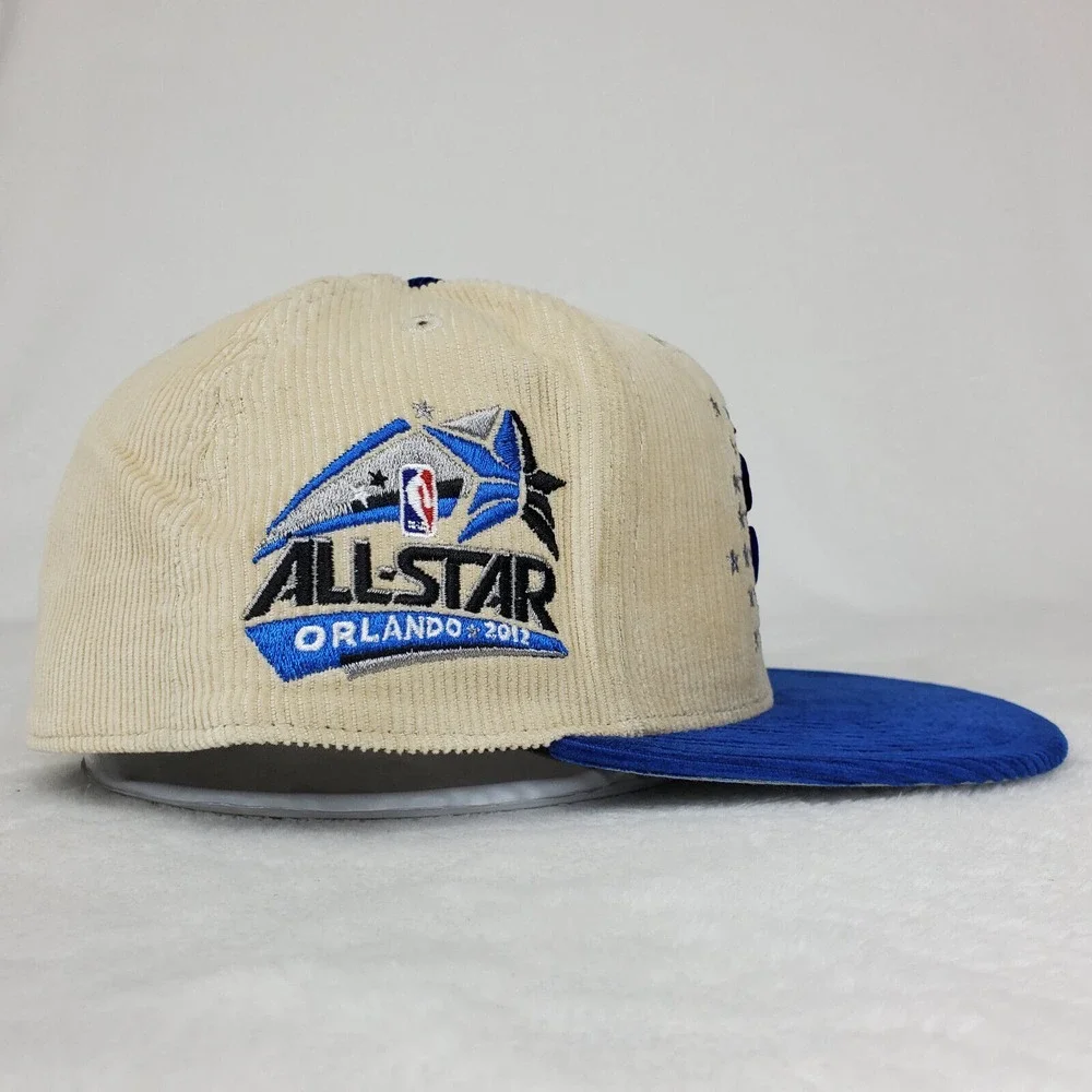 Orlando Magic Mitchell & Ness NBA Fitted 7 1/4 Hat‎ Cap 3D Logo Corduroy NWT